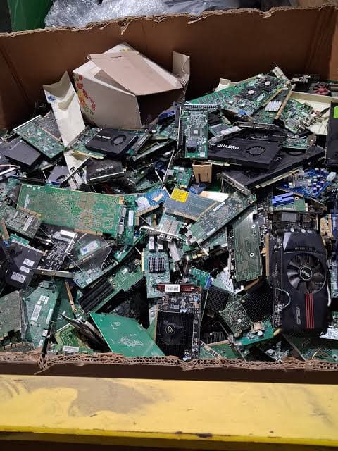 Circuit boards and video cards in a box