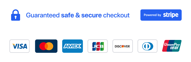 Stripe Secured Checkout Certified Accepted Payments